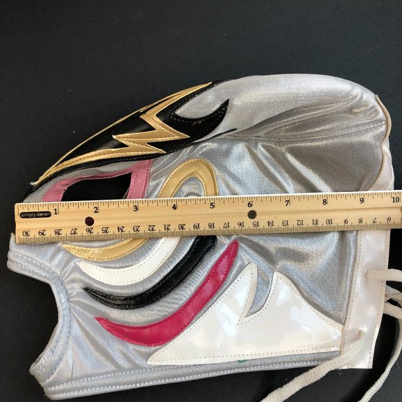 Vintage Luchador/Lucha Libre WWE Wrestling Mask Lightning Rainbow Athletic - Picture 11 of 13